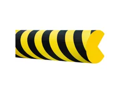 hoekbescherming,cirkel,LxØ 1000x100mm,EVAC-schuim,geel/zwart