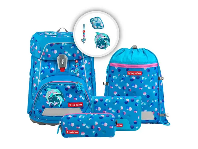 Rugzak Step by Step polyester 5-delig FIT Dolphin Finja