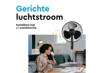 Statiefventilator BRASQ F300 Ø 40cm zwart - 10