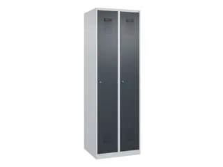 locker,HxBxD 1850x600x500mm,2vak,vak B 300mm,cil.-slot,staand op vloer - 3
