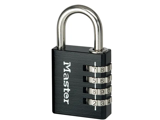 Hangslot MasterLock combi alu + sleutel 40mm zwart