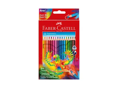 Crayons de couleur Faber-Castell Ergonomics, étui triangulaire en car