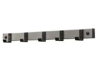 Wandgarderobe HIQ 5 haken zwart aluminiumgrijs - 1