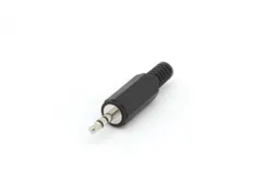 Mannelijke 3.5mm Stereo Jack Plastic Zwart