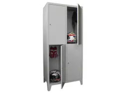 lockerkast,HxBxD 1850x800x500mm,2x2vakken,RAL7035,front RAL5012