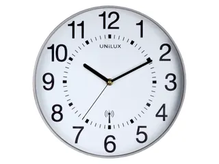 Wandklok Unilux Maxi radio controlled Ø37,5cm lichtgrijs/wit cijfers - 1