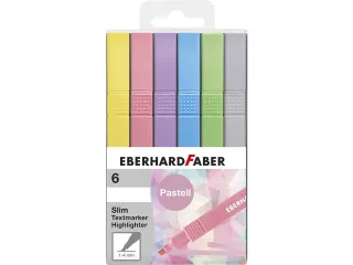 Markeerstift Eberhard Faber Pastel 6st. vierkant in etui - 1