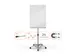 Chevalet mobile Nobo en verre blanc brillant 70x100cm
