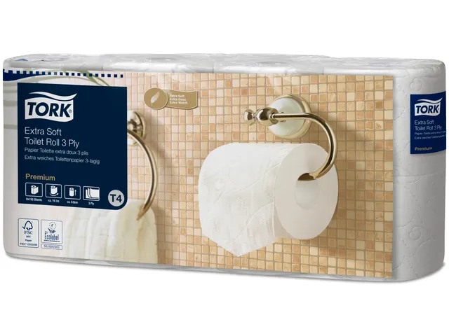 Tork 110319 Extra Zacht Traditioneel Toiletpapier Premium 3-laags