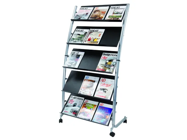 Mobile Display DD5GM verrijdbare folderhouder voor 15 A4-posities