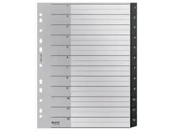 Tabblad Leitz Recycle A4 11-gaats 1-12 extra breed PP