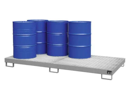 opvangbak,v. 8x200l vat,opvangvol. 240l,HxBxD 210x1300x2650mm