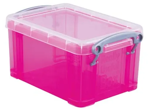 Opbergdoos 0,7 Liter Transparant Roze