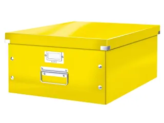 Opbergbox WOW Click & Store 369x200x482mm geel 85% gerecycled karton - 1