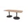 Linesto vergadertafel 200x100 deens ovaal hav/kers 25mm zwart