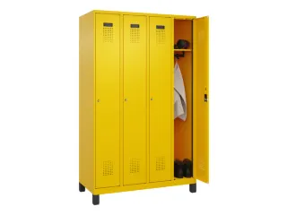 locker,HxBxD 1950x1200x500mm,4vak,vak B 300mm,cil.-slot,voeten - 1