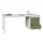 Werkplaatsbureau 1700x800x720mm 3laden Rechts Ral7035 Front Ral6011