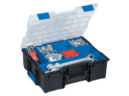 Assortimentskoffer,HxBxD 144x440x355mm,8bakken,PP,koffer zwart