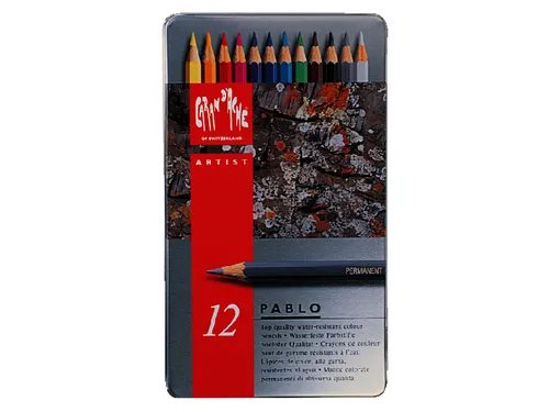 Kleurpotloden Caran d'Ache Pablo assorti blik à 12stuks