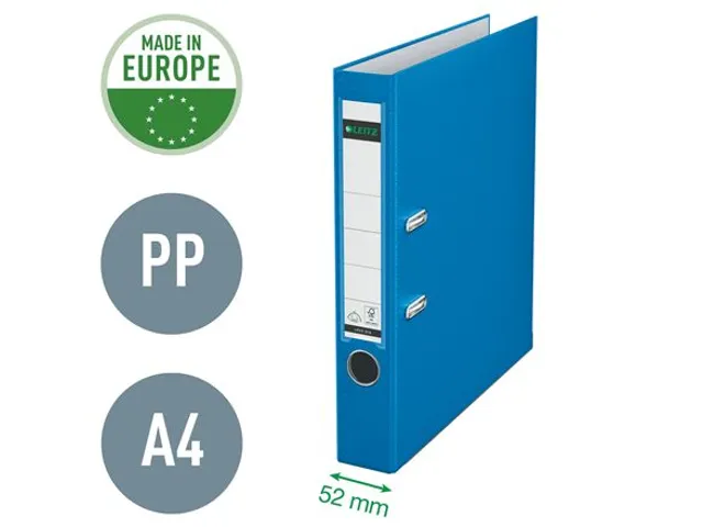 Ordner Leitz 1015 A4 50mm PP lichtblauw