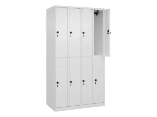 dubbeldekse locker,HxBxD 1850x1000x500mm,4x2vak.,vak B 250mm - 2