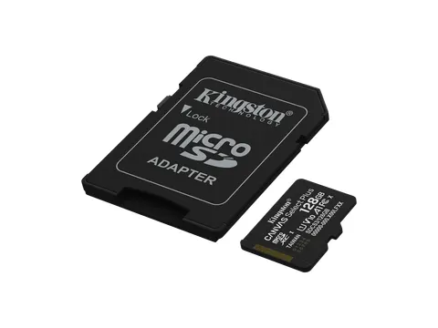 128GB microSDXC Canvas Select Plus Gen3 150MB/s A1 kaart + adapter