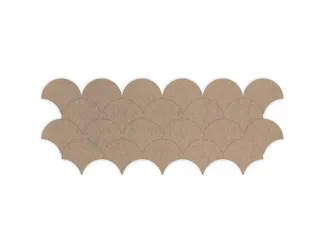 Akoestische PET-vilt Japanse Golf tegels beige 30x26cm 22 stuks - 1