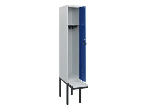 locker met bank,HxBxD 1950x300x815mm,1vak,vak B 300mm,draaigrendel