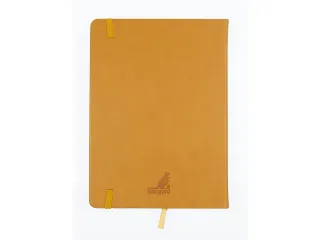 Schetsboek Kangaro A5 okergeel PU HC 80 blad 140gr roomwit met elastie - 5