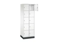 lockerkast,HxBxD 1950x620x500mm,2x5vakken,cil.-slot,sokkel