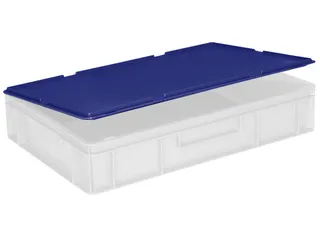 Scharnierdeksel Voor Euronorm Stapelkrat Lxb 600X400Mm Blauw - 1