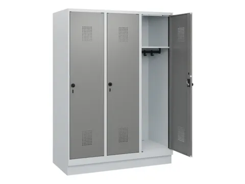 schoollocker,HxBxD 1630x1200x500mm,3vak,vak B 400mm,draaigrendel