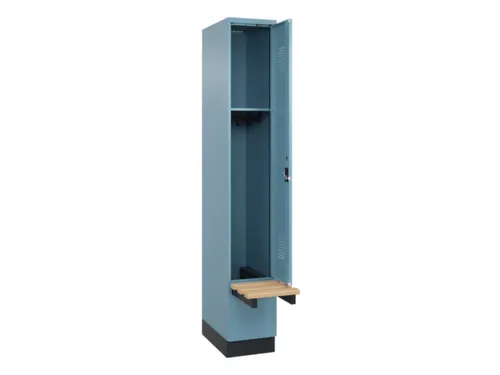 locker met bank,HxBxD 1950x300x815mm,1vak,vak B 300mm,cilinderslot
