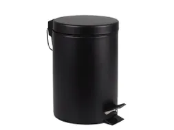 Afvalbak BRASQ pedaalemmer 20 liter zwart rvs