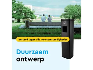 BRASQ Asbak Staand Met afvalbak AT400 Zwart 20 Liter - 5