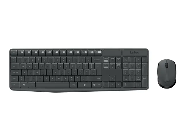 Logitech MK235 toetsenbord Inclusief muis USB QWERTZ Duits Grijs