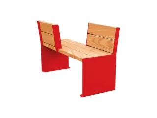 zitbank,B 1200mm,3latten,hout-zitting licht eikenhout,zitting H 450mm - 2