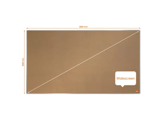 Prikbord Nobo Impression Pro widescreen 50x89cm kurk