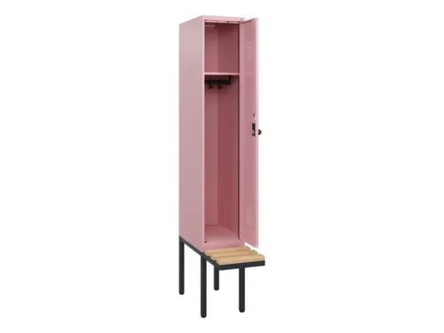 locker met bank,HxBxD 1950x300x815mm,1vak,vak B 300mm,draaigrendel