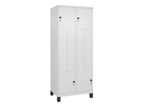 Z-garderobekast,HxBxD 1950x800x500mm,vak B 200/400mm,draaigrendel