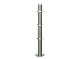 Afzetpaal Rvs Ø76mm Bodemplaat Schuifmontage