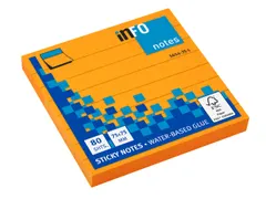 Notitieblok 75x75mm Brilliant oranje 80 blad lijn