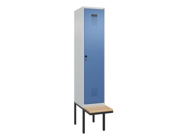armoire vestiaire avec banc noir et blanc,HxlxP 2120x400x815mm