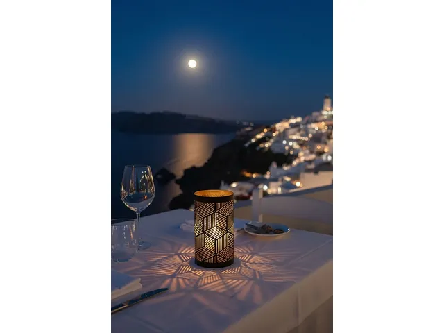 Theelichthouder Securit Santorini set à 4 stuks zwart