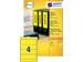 Rugetiket Avery Zweckform breed 192x61mm Geel L4769 400 stuks