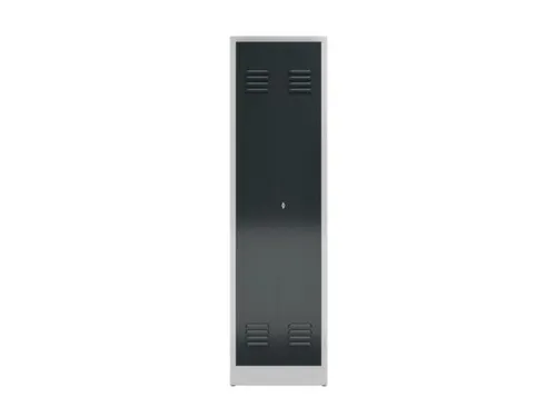 Lockerkast 1800x500x500mm 2 vakken, klinksluiting, RAL7016