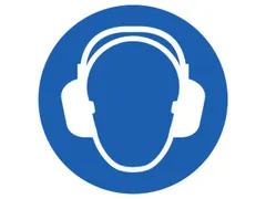 gebodsbord,gehoorbescherming dragen,wandbord,aluminium,Ø 315mm