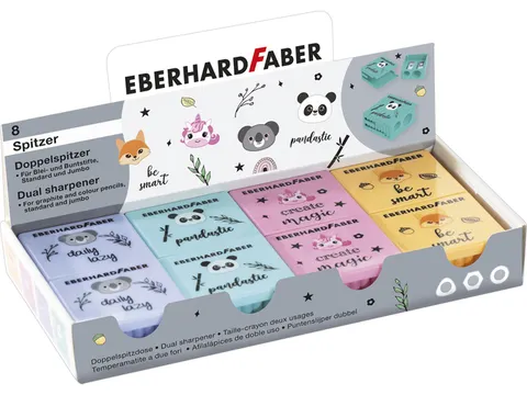 Puntenslijper Eberhard Faber Animal display à 8 stuks assorti