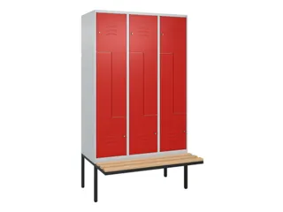 Z-garderobekast,HxBxD 2120x1200x815mm,6vak,vak B 400mm,cil.-slot - 1