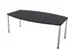 vergadertafel,HxBxD 740x2000x1200mm,vatvormig,CC-zwart